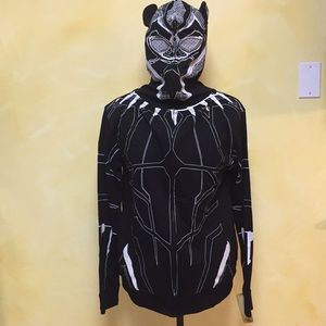 Men's Small Black Panther Zippered Hoodie